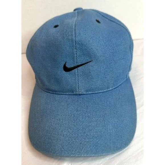Nike Swoosh Embroidered Unisex Blue Baseball Style Adjustable One size fits most - Picture 2 of 8